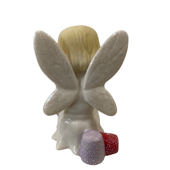 Lenox Gumdrop Fairy Ceramic Sitting Figurine Wing, Striped Socks & Gumdrops - Picture 5 of 10
